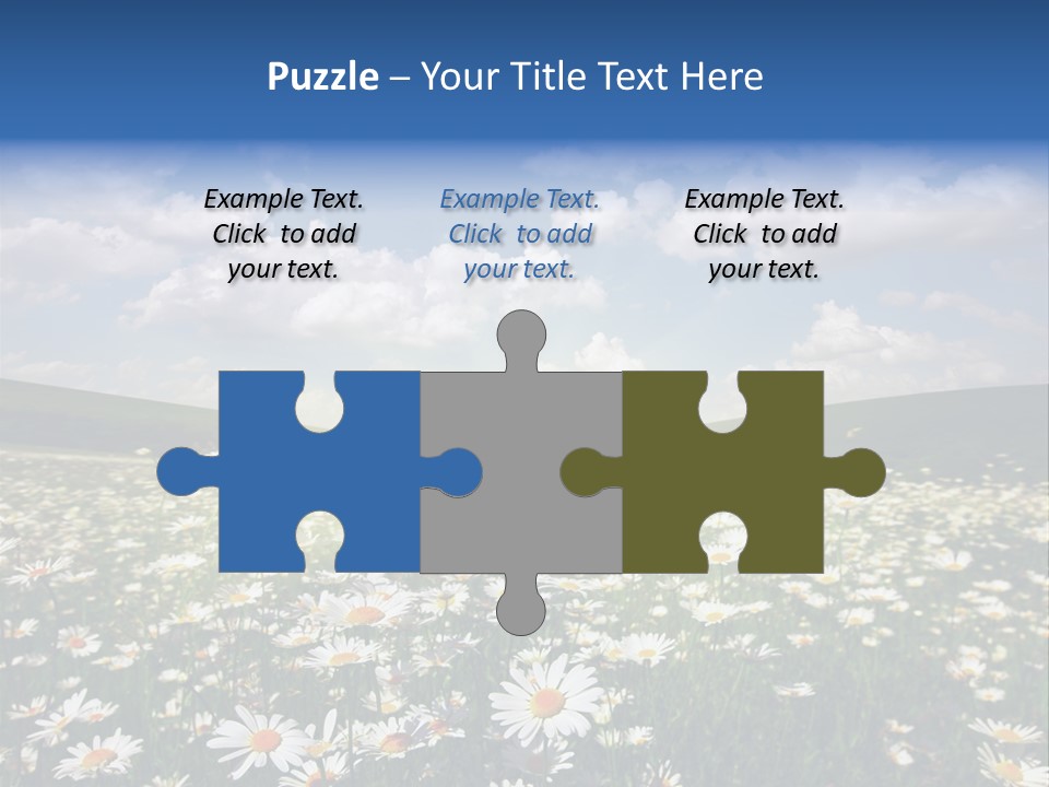 Blue Camomile Scenic PowerPoint Template