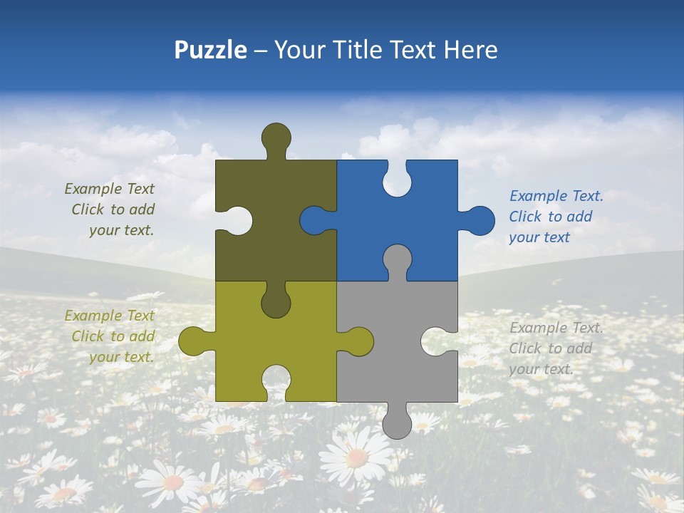 Blue Camomile Scenic PowerPoint Template