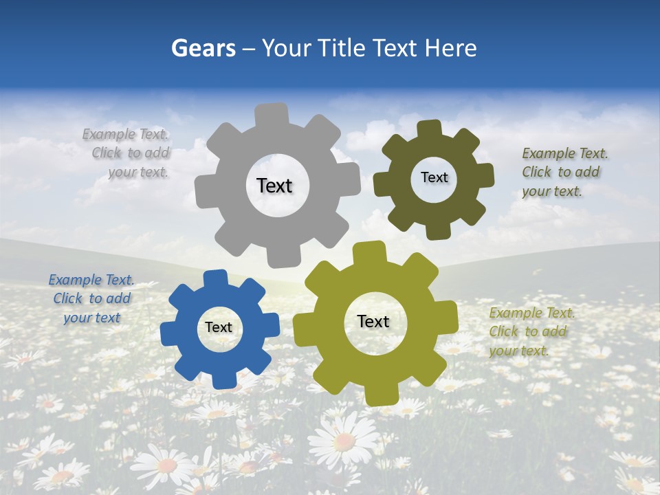 Blue Camomile Scenic PowerPoint Template