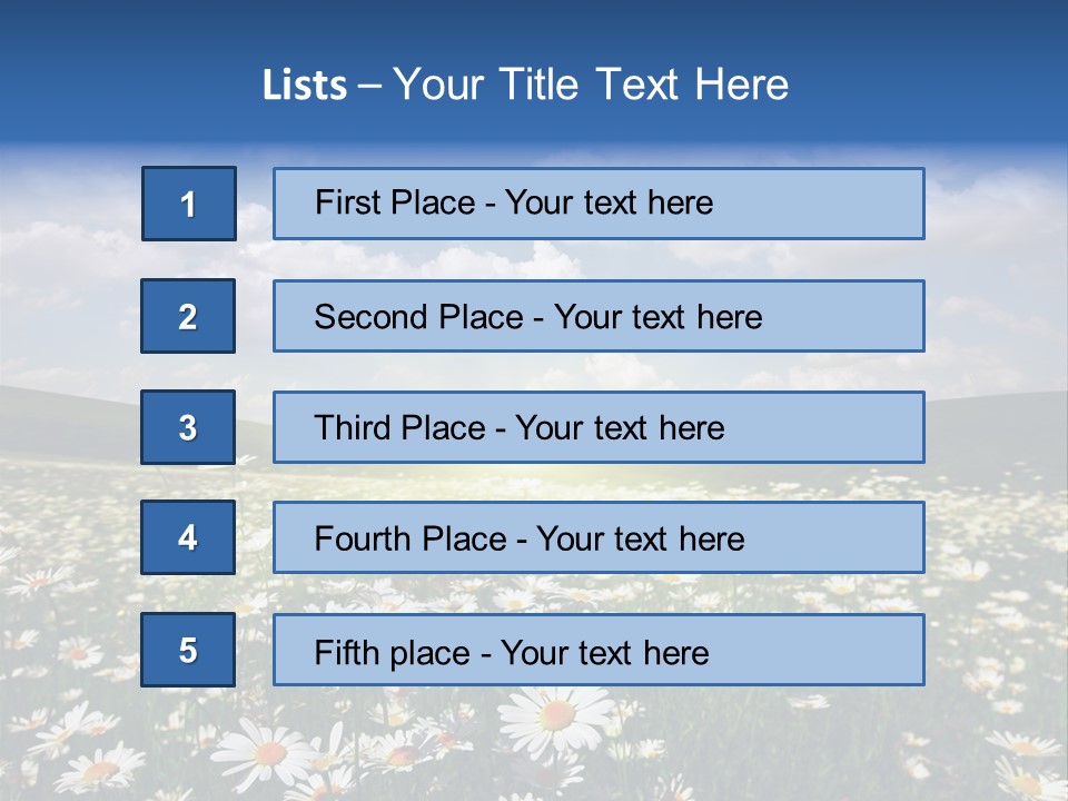 Blue Camomile Scenic PowerPoint Template