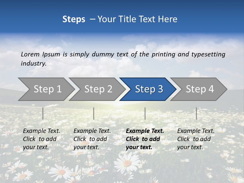Blue Camomile Scenic PowerPoint Template
