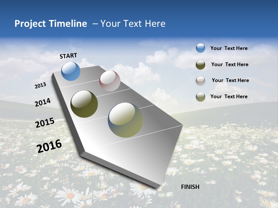 Blue Camomile Scenic PowerPoint Template