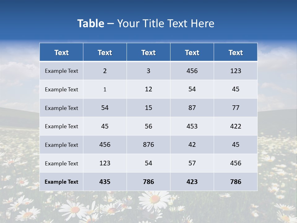 Blue Camomile Scenic PowerPoint Template