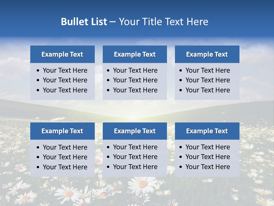 Blue Camomile Scenic PowerPoint Template