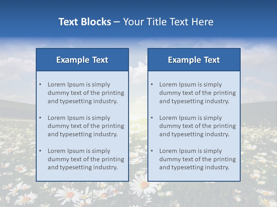 Blue Camomile Scenic PowerPoint Template