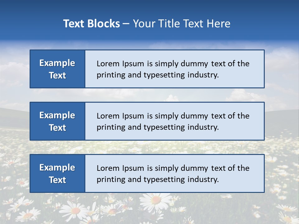 Blue Camomile Scenic PowerPoint Template