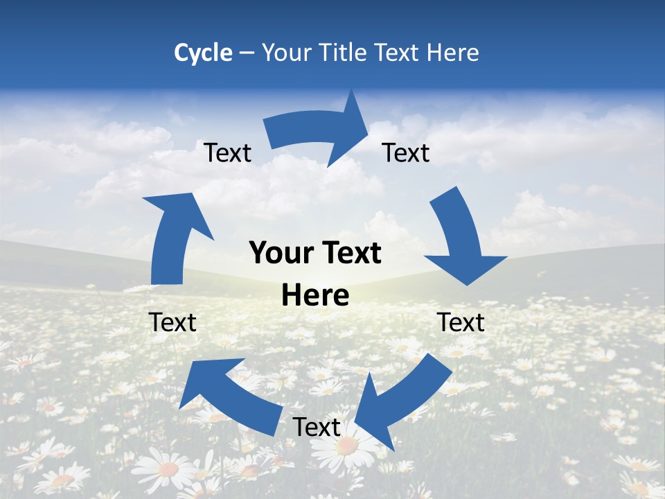 Blue Camomile Scenic PowerPoint Template