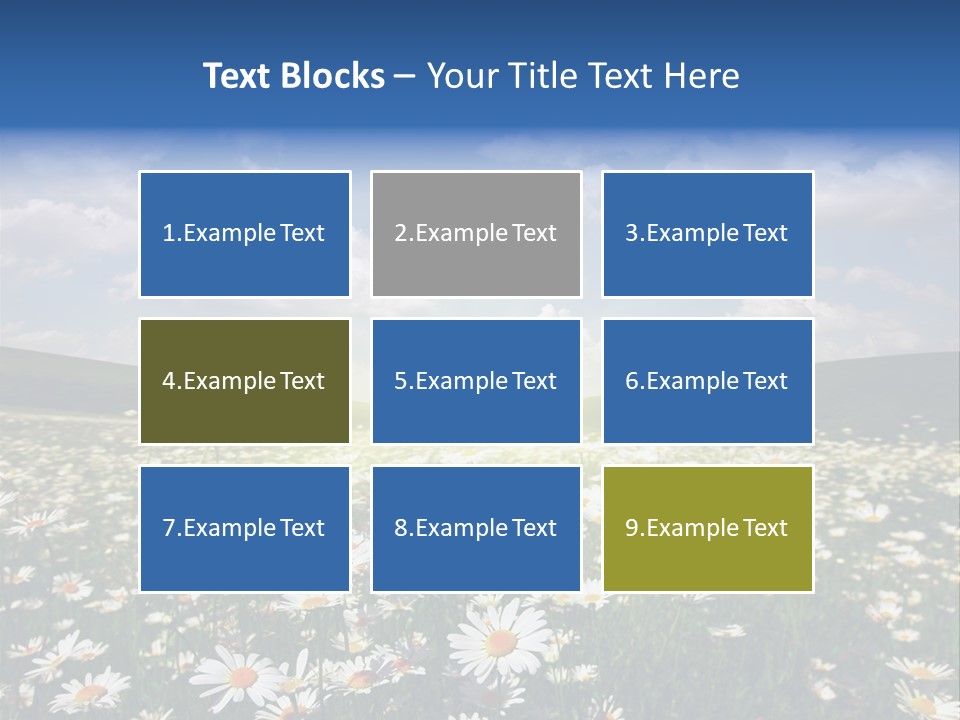 Blue Camomile Scenic PowerPoint Template