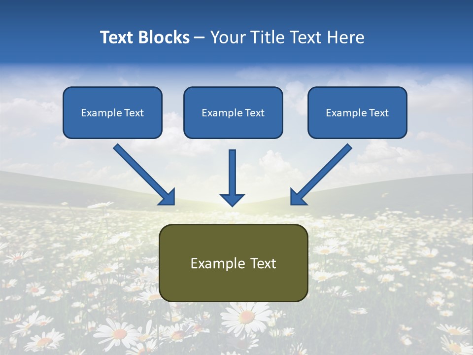 Blue Camomile Scenic PowerPoint Template
