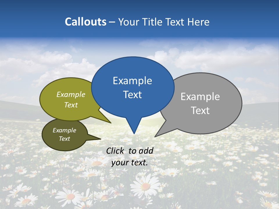Blue Camomile Scenic PowerPoint Template