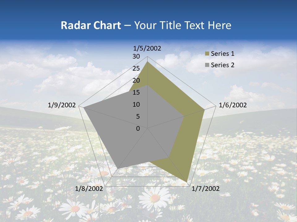 Blue Camomile Scenic PowerPoint Template