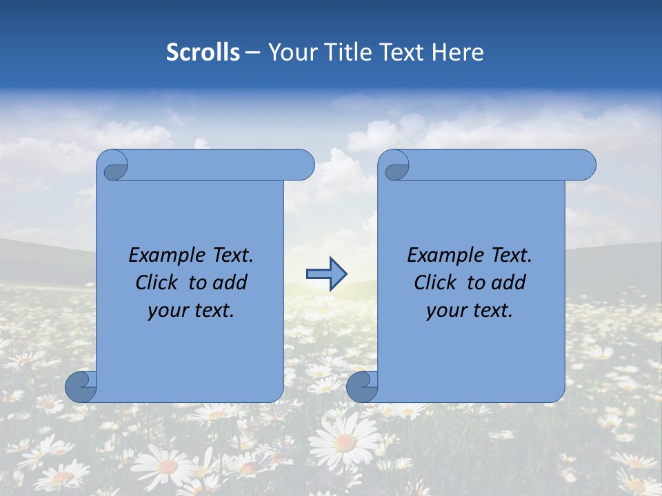 Blue Camomile Scenic PowerPoint Template