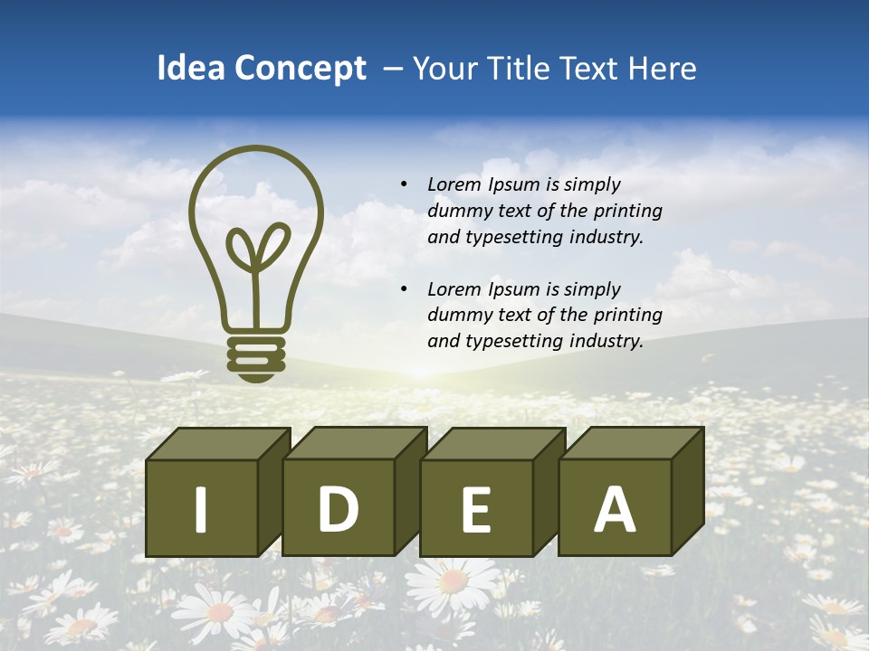 Blue Camomile Scenic PowerPoint Template