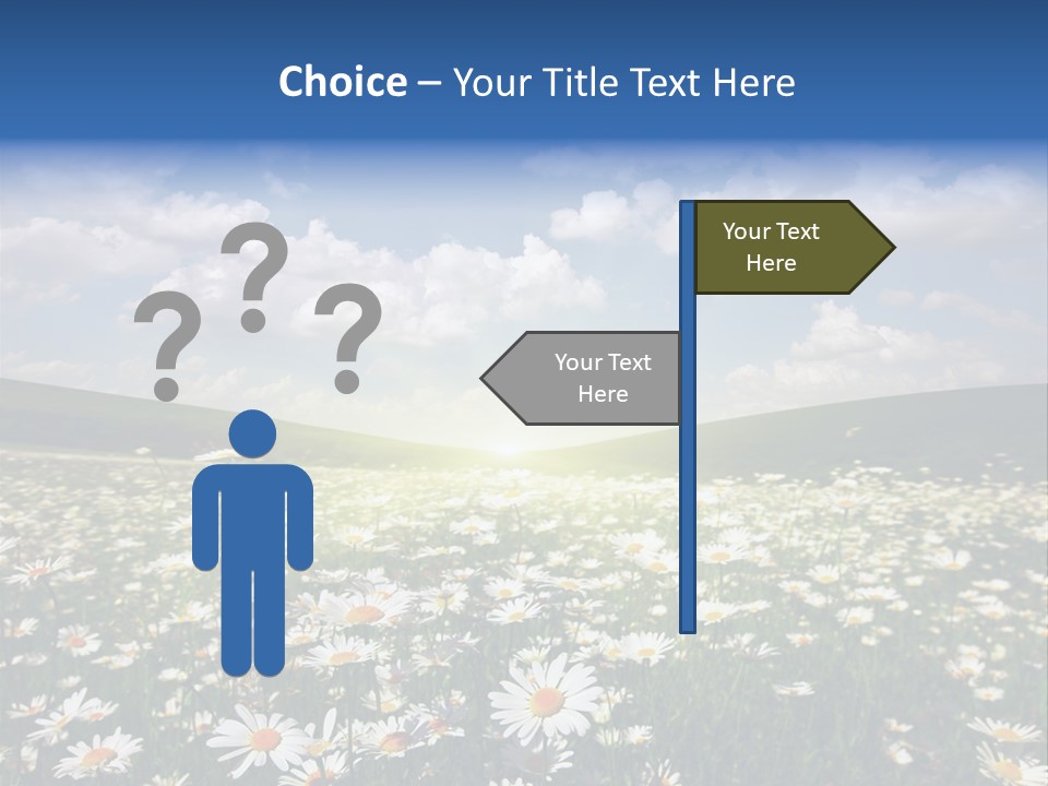 Blue Camomile Scenic PowerPoint Template