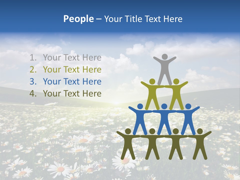 Blue Camomile Scenic PowerPoint Template