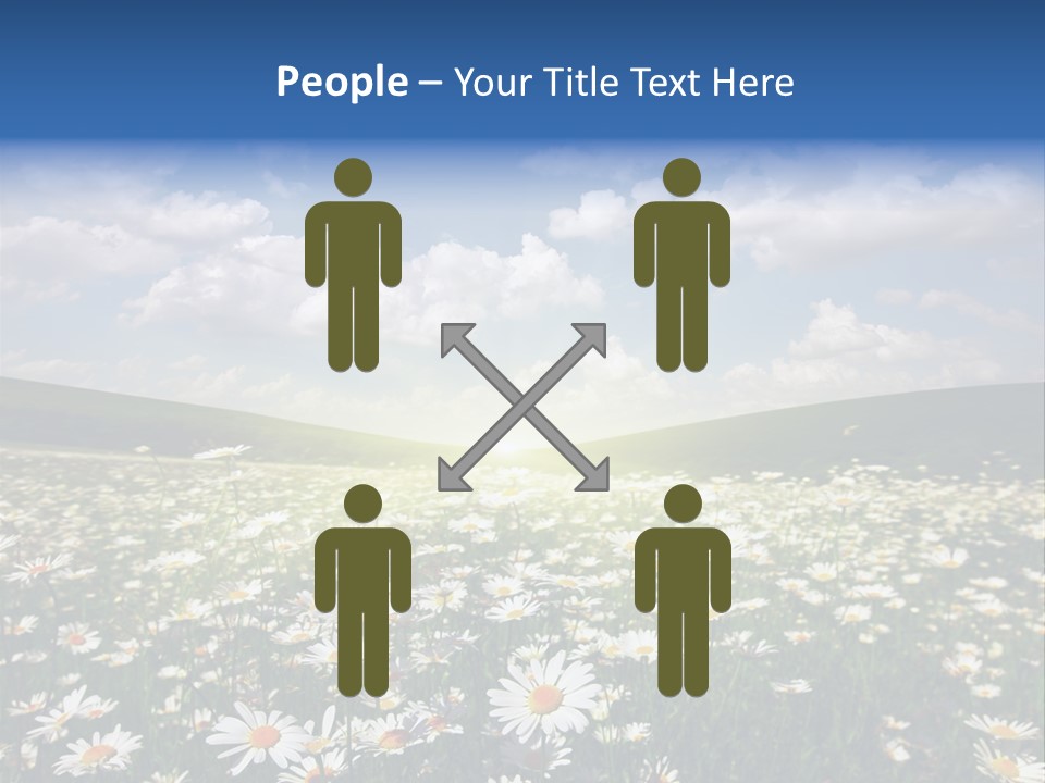 Blue Camomile Scenic PowerPoint Template