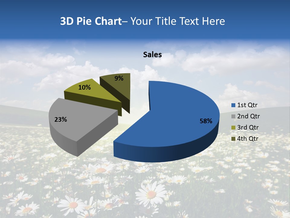 Blue Camomile Scenic PowerPoint Template