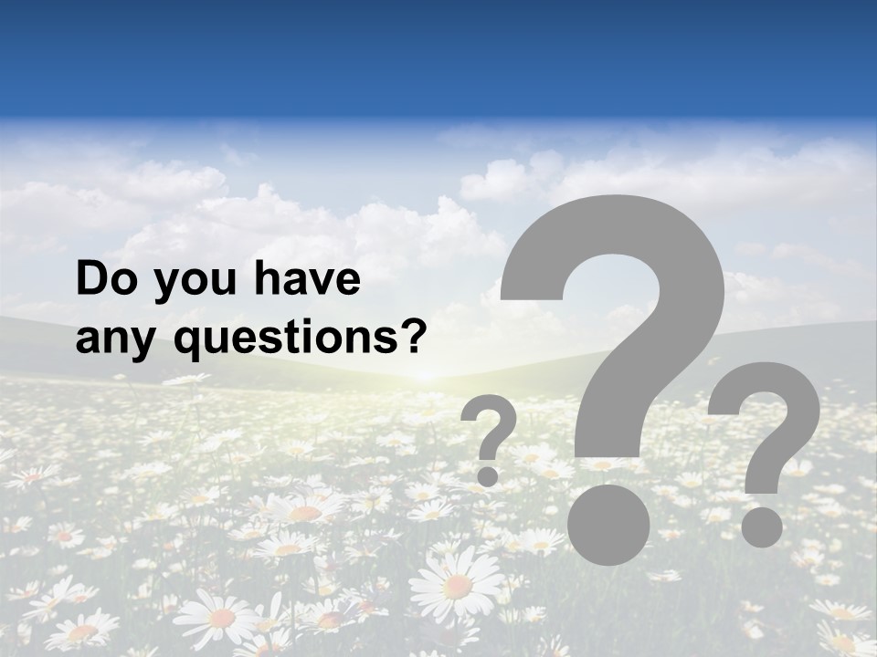 Blue Camomile Scenic PowerPoint Template