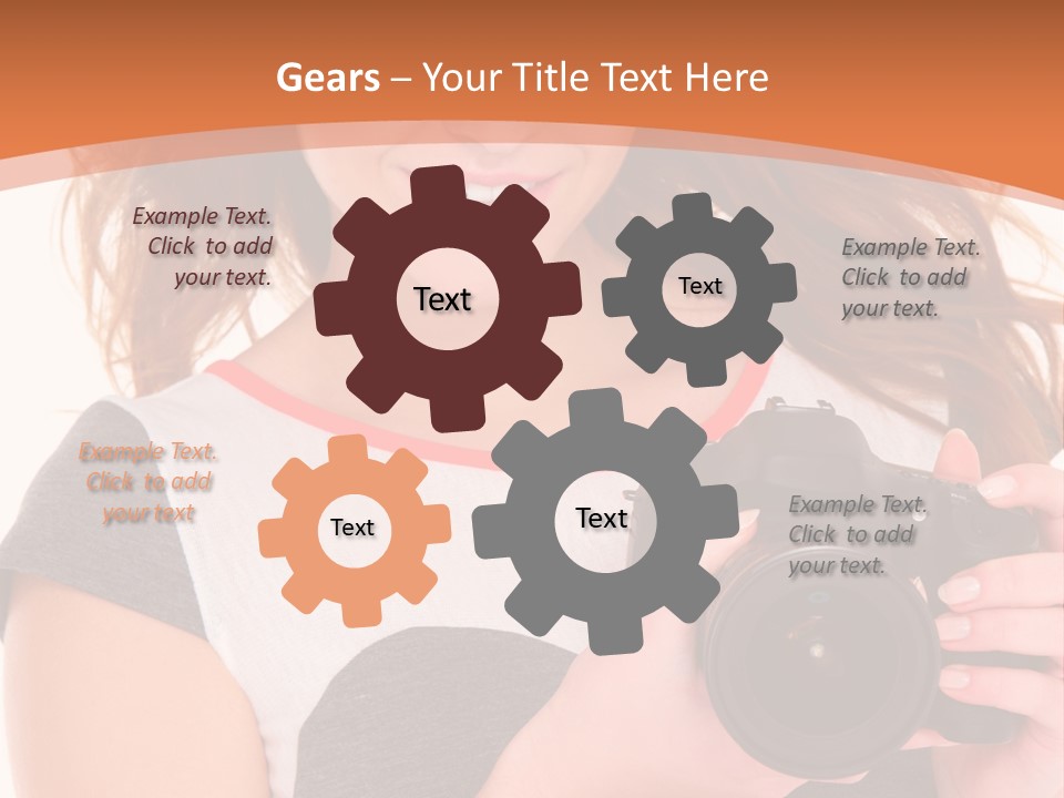 Dress Brunette Background PowerPoint Template