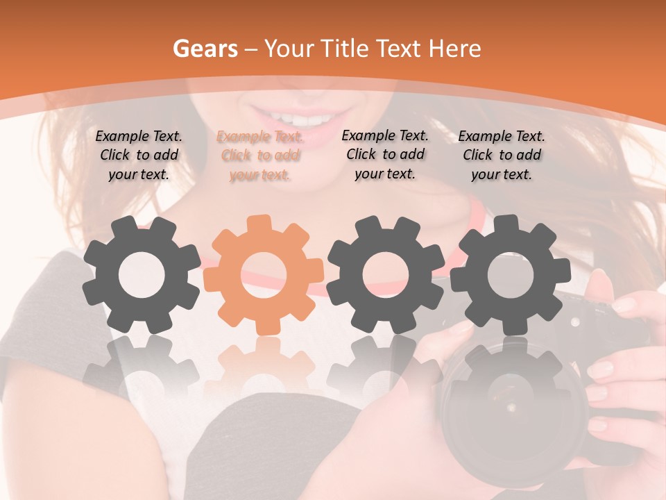 Dress Brunette Background PowerPoint Template