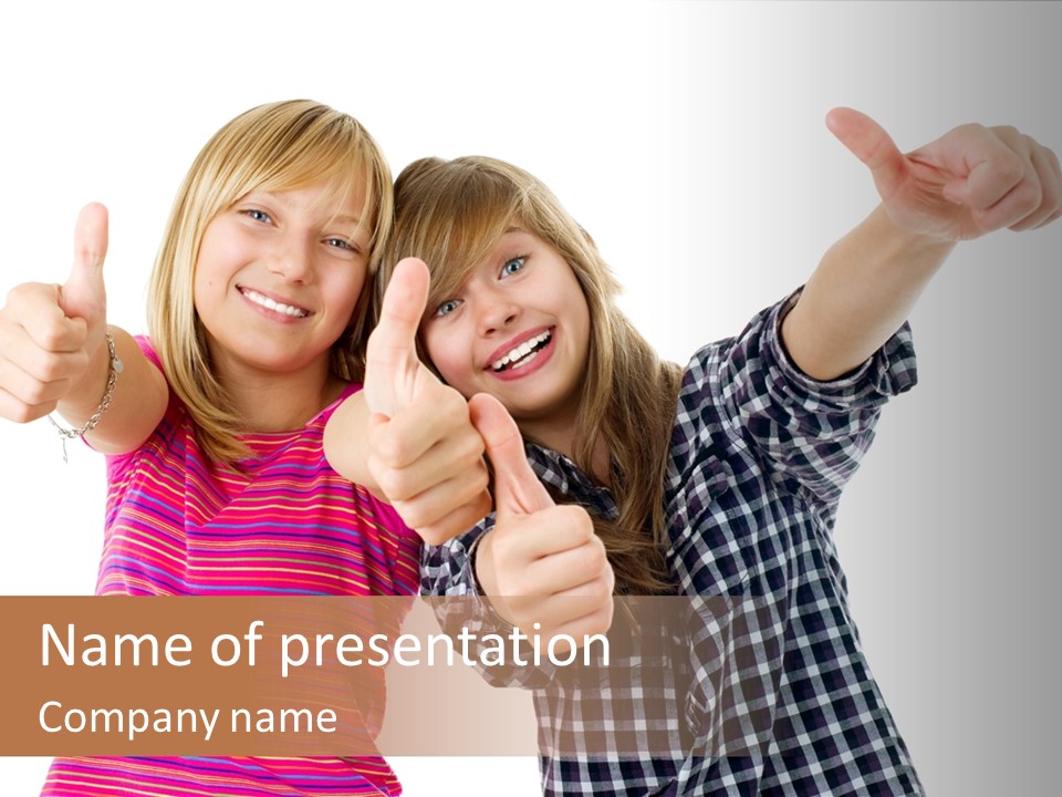 Friendly Teenager Cheerful PowerPoint Template