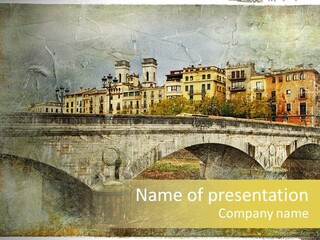 Rural River Lantern PowerPoint Template