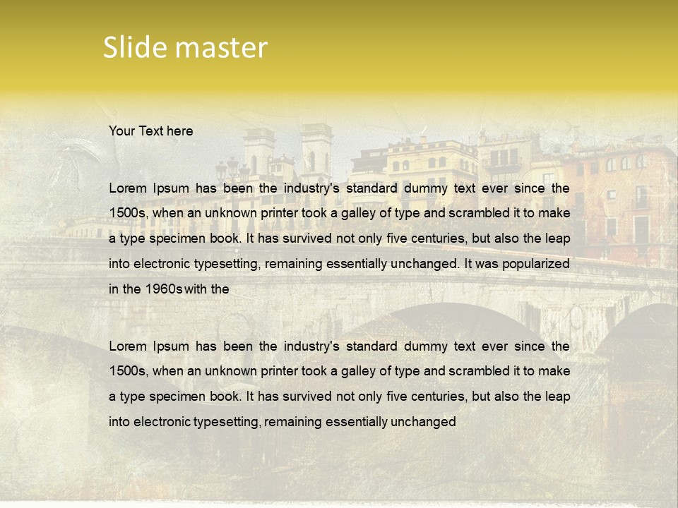 Rural River Lantern PowerPoint Template
