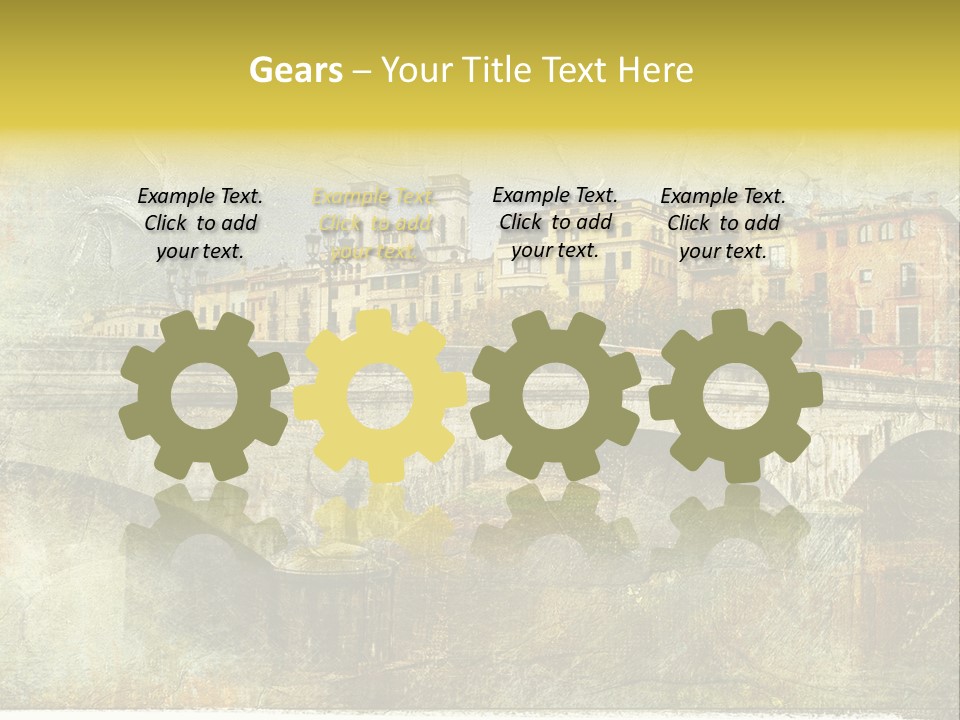 Rural River Lantern PowerPoint Template