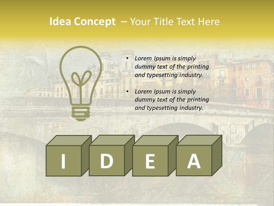 Rural River Lantern PowerPoint Template