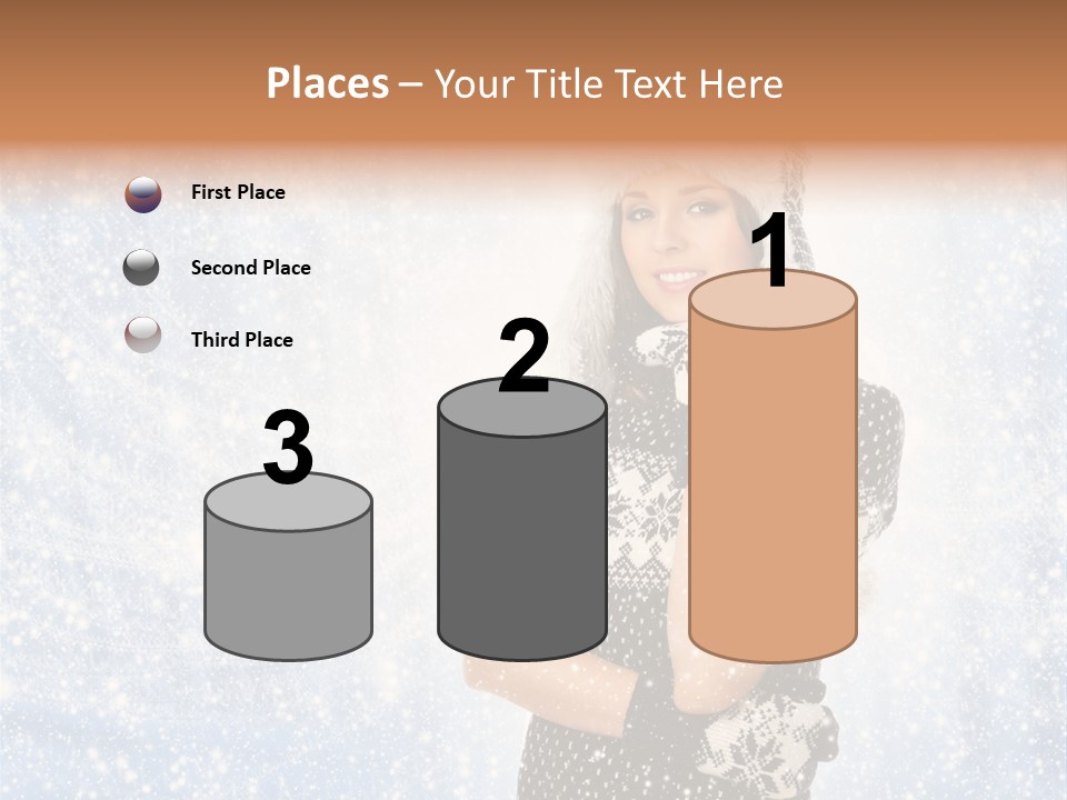 January Female Cold PowerPoint Template