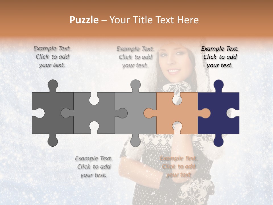 January Female Cold PowerPoint Template