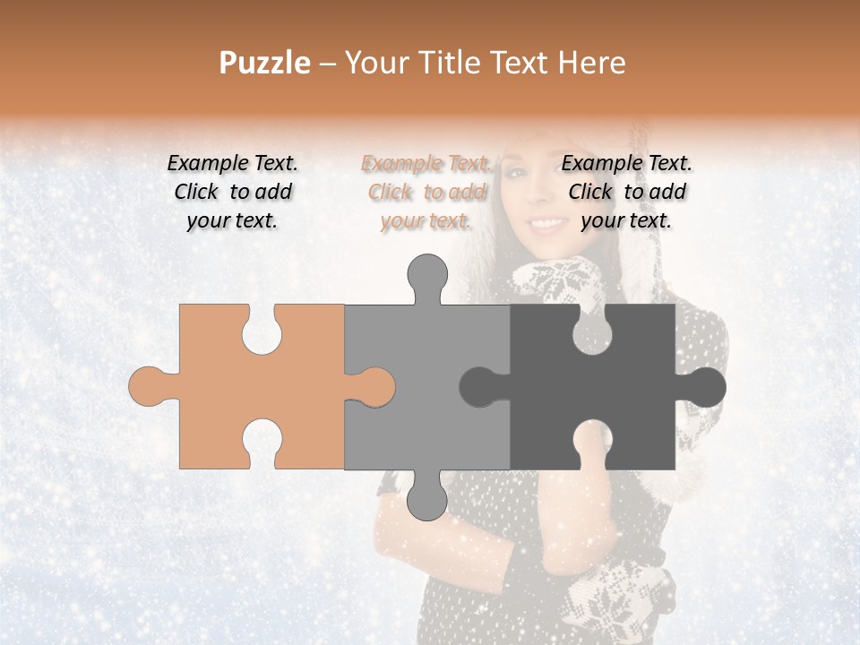 January Female Cold PowerPoint Template