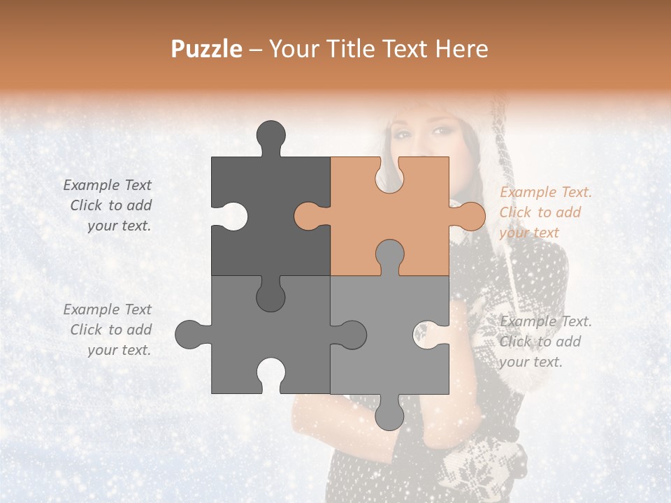 January Female Cold PowerPoint Template