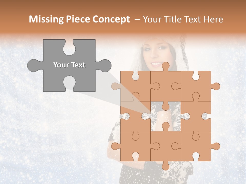 January Female Cold PowerPoint Template