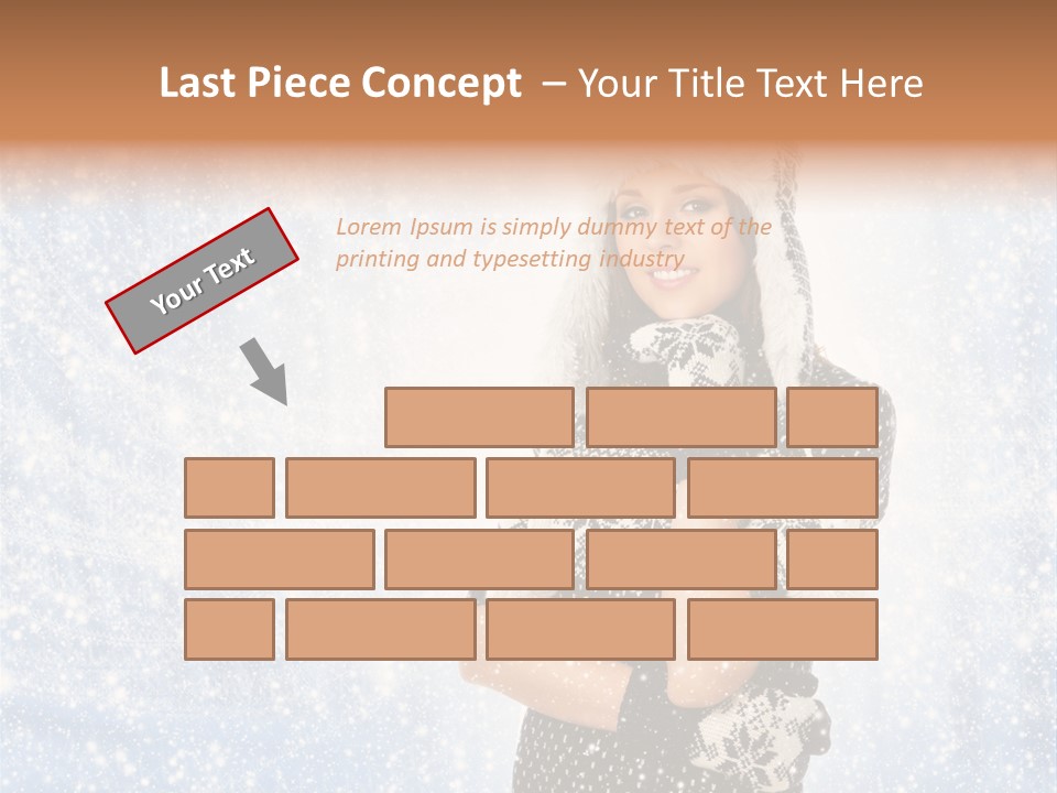 January Female Cold PowerPoint Template