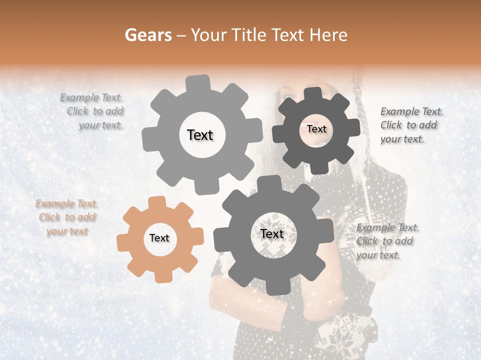 January Female Cold PowerPoint Template