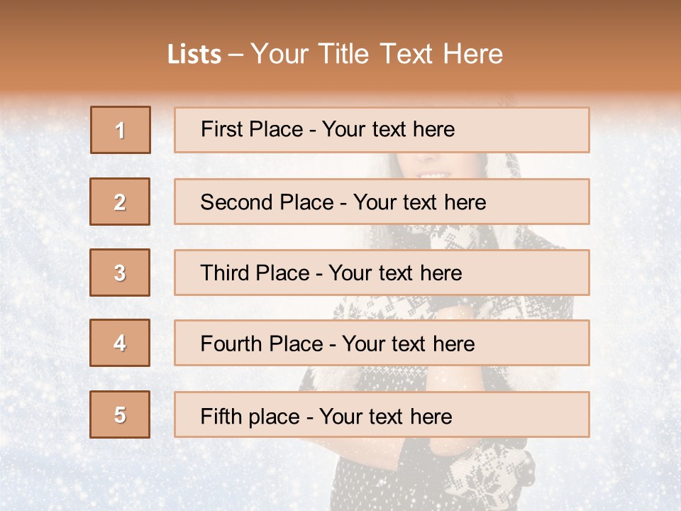 January Female Cold PowerPoint Template