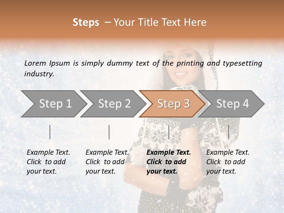 January Female Cold PowerPoint Template