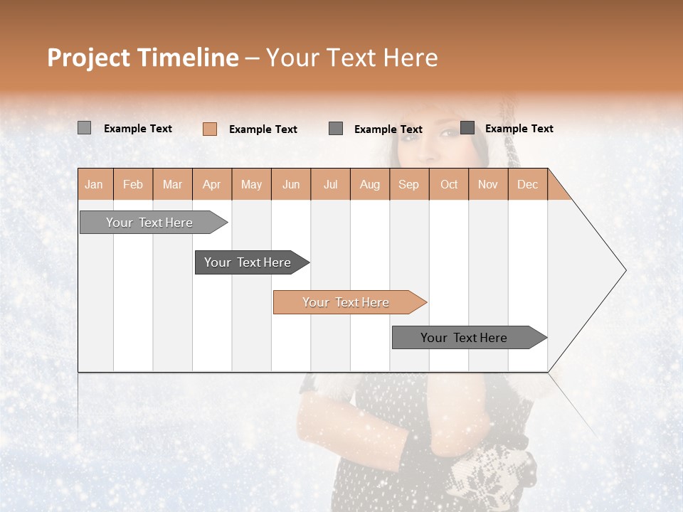 January Female Cold PowerPoint Template