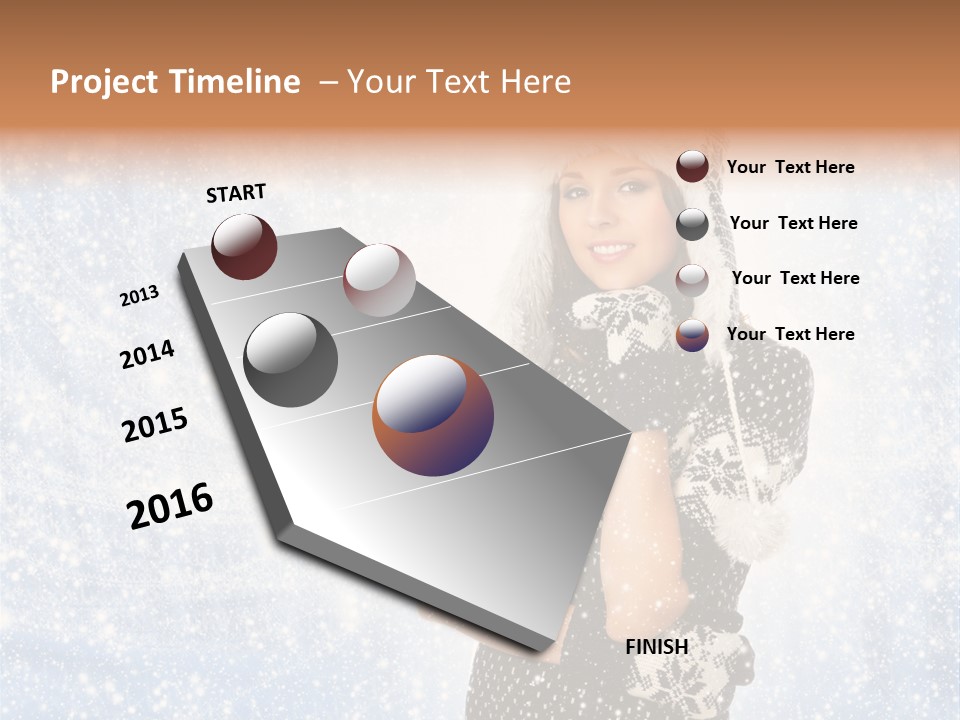 January Female Cold PowerPoint Template