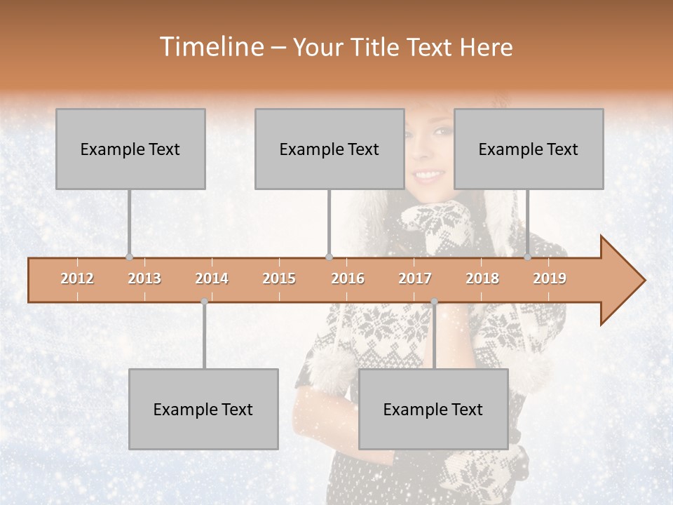 January Female Cold PowerPoint Template