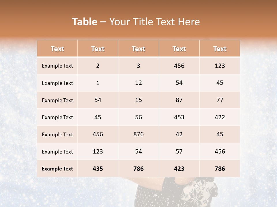 January Female Cold PowerPoint Template