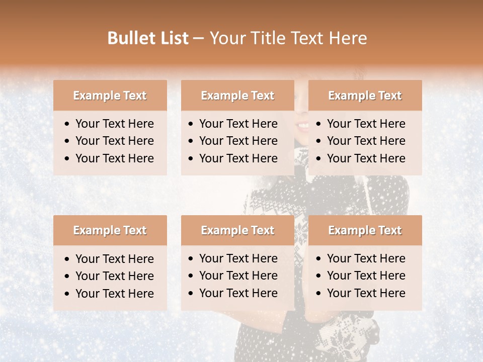 January Female Cold PowerPoint Template