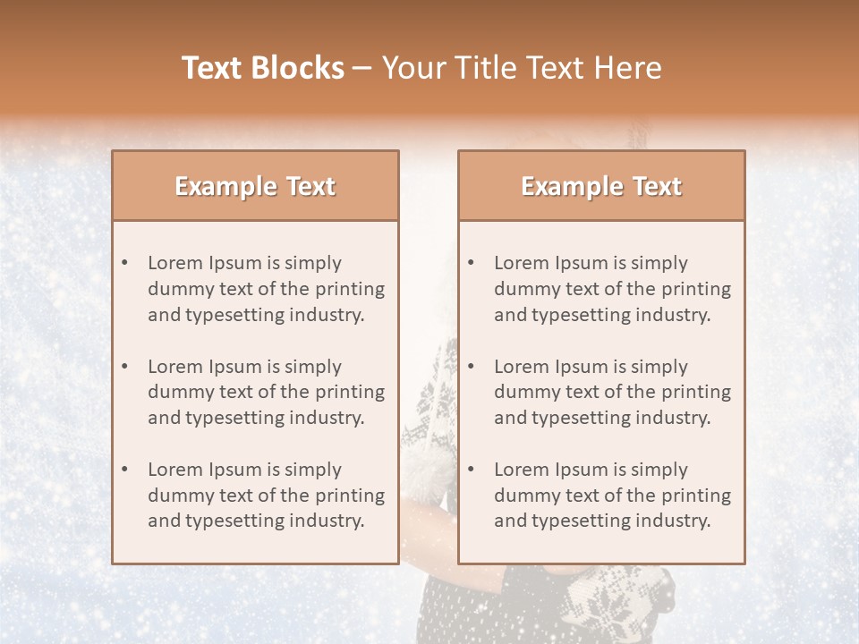 January Female Cold PowerPoint Template