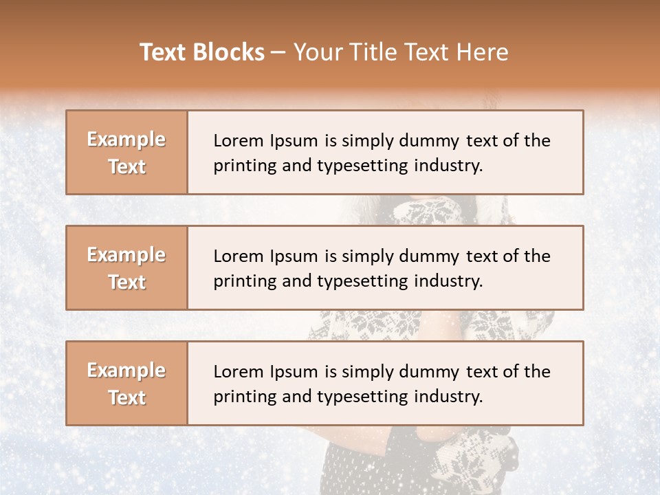January Female Cold PowerPoint Template