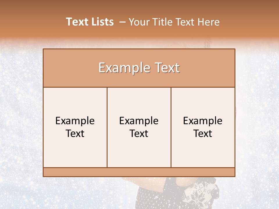 January Female Cold PowerPoint Template