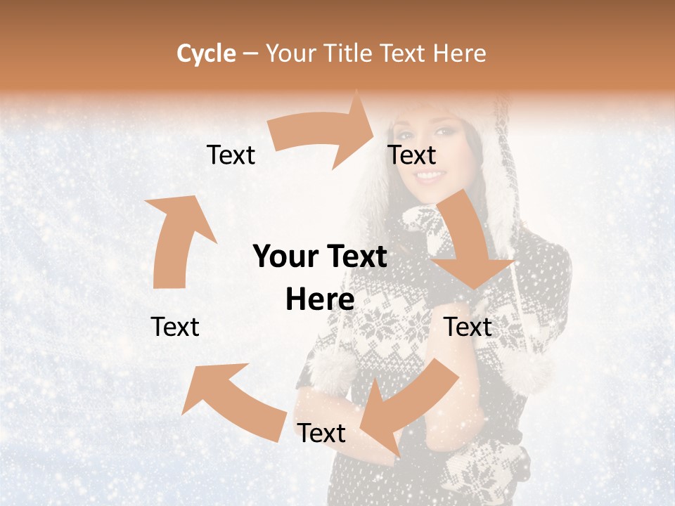 January Female Cold PowerPoint Template