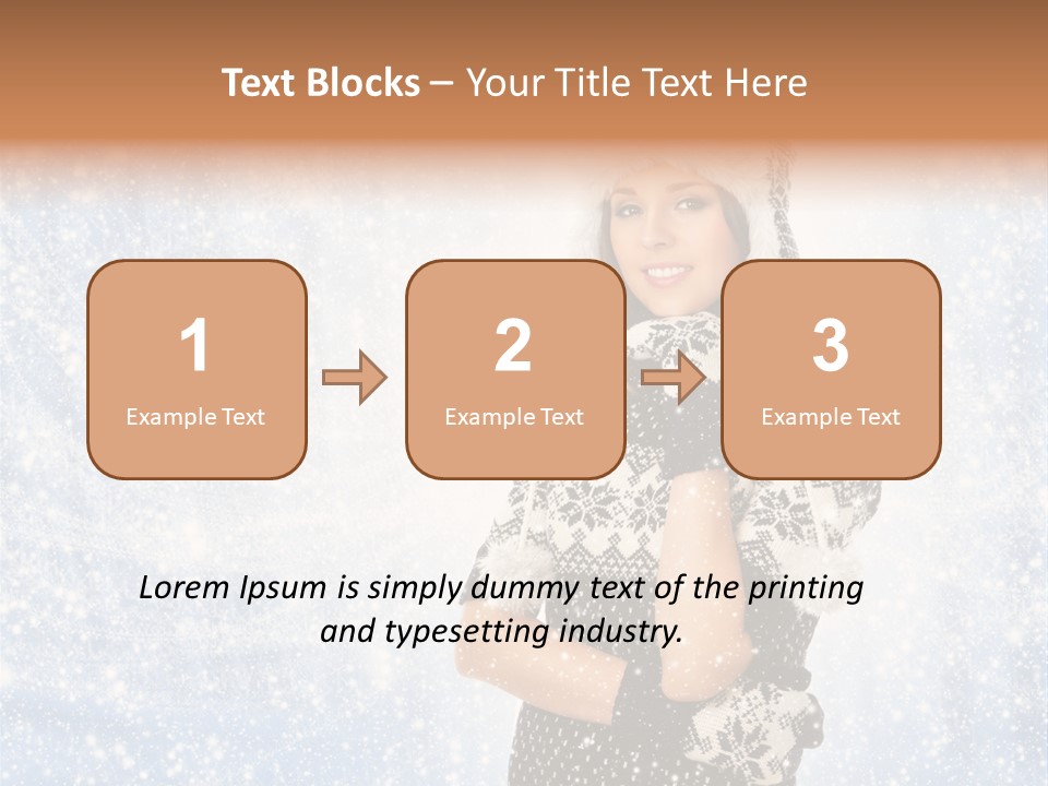 January Female Cold PowerPoint Template