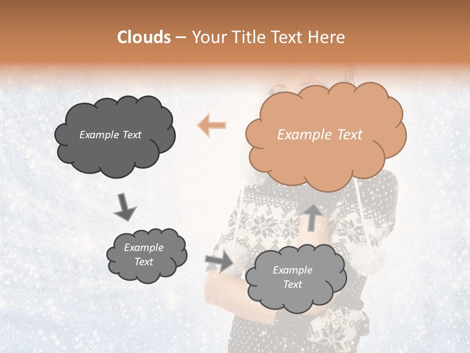 January Female Cold PowerPoint Template