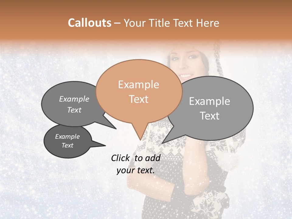 January Female Cold PowerPoint Template